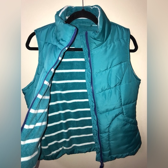 EVERLAST Womens Fleece Lined Puffer Teal Vest Jacket Size Medium - Picture 7 of 12